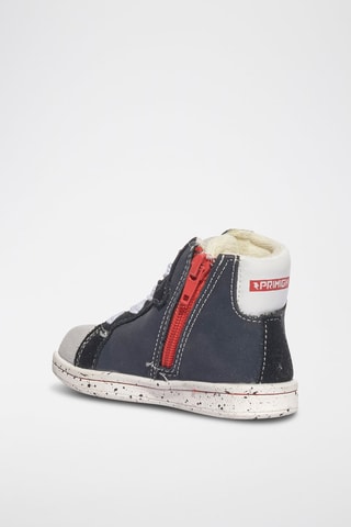 Baskets montantes Baby Stars - Bleu marine et gris