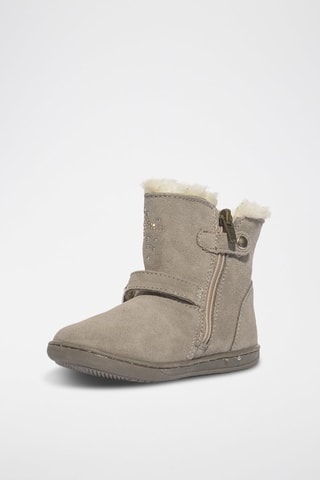 Bottines fourrées en nubuck Baby Box - Taupe