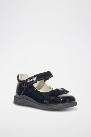 Ballerines vernies Baby - Noir et argenté