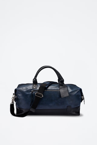 Sac de voyage en cuir Desperado Duffel II - 21,5 cm - Bleu marine et noir
