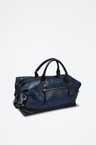 Sac de voyage en cuir Desperado Duffel II - 21,5 cm - Bleu marine et noir