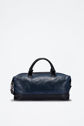 Sac de voyage en cuir Desperado Duffel II - 21,5 cm - Bleu marine et noir