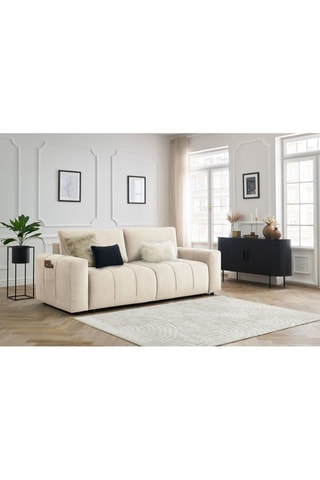 Canapé convertible Arsene - Beige - Couchage 190 x 155 cm