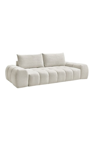 Canapé droit convertible Everest - Blanc - 3 places - En polyester - Couchage 153 x 197 cm