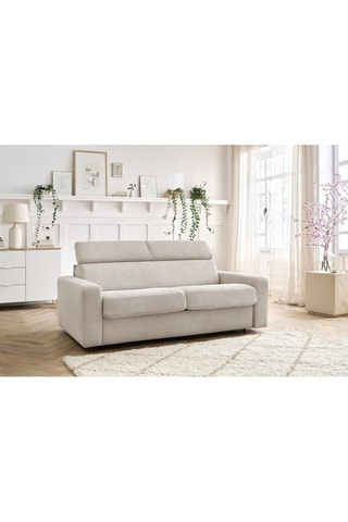 Canapé convertible Monaco - Beige - Couchage 190 x 140 cm