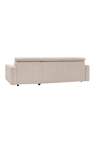 Canapé d'angle réversible convertible Monaco - Beige - Couchage 190 x 140 cm