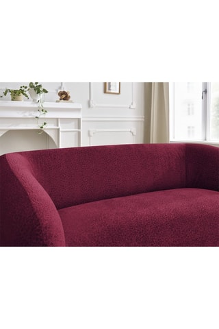 Canapé Céline - Rouge - 2 places - En tissu texturé
