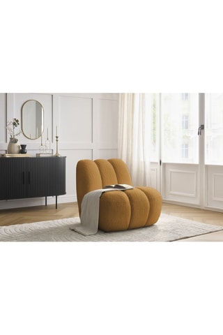 Fauteuil Janissaire - Jaune - Tissu bouclette