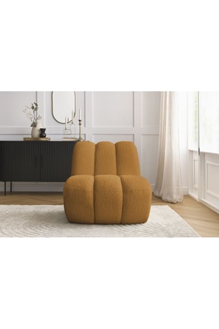 Fauteuil Janissaire - Jaune - Tissu bouclette