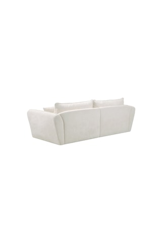 Canapé d'angle gauche Luigi - Blanc cassé - Tissu lisse