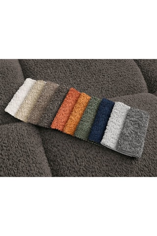 Canapé d'angle droit Alya - Marron - 4 places - En tissu bouclette
