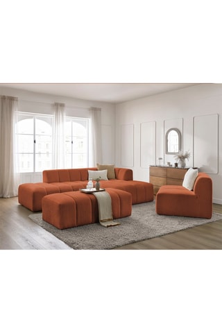 Ensemble Annecy - Orange - 5 places - En tissu bouclette