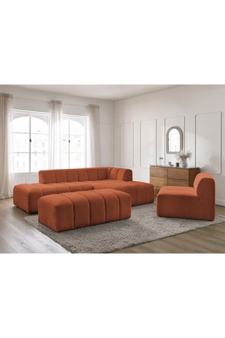 Ensemble Annecy - Orange - 5 places - En tissu bouclette