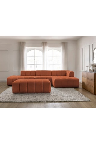 Ensemble Annecy - Orange - 5 places - En tissu bouclette