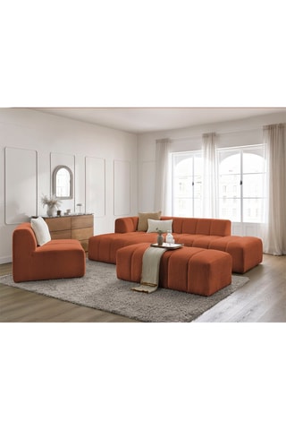 Ensemble Annecy - Orange - 5 places En tissu bouclette