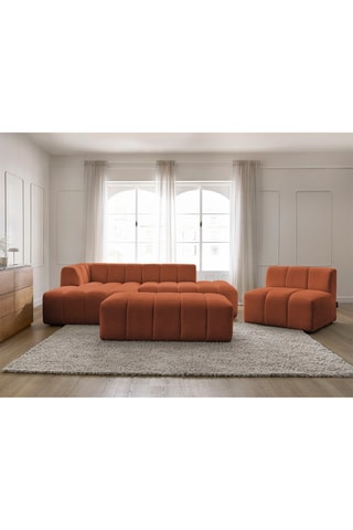 Ensemble Annecy - Orange - 5 places En tissu bouclette