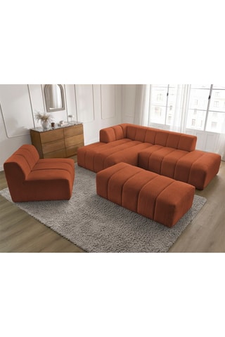 Ensemble Annecy - Orange - 5 places En tissu bouclette