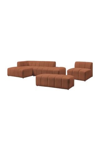 Ensemble Annecy - Orange - 5 places En tissu bouclette