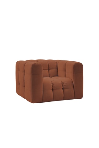 Fauteuil Ulysse - Orange - En tissu anti-bouloches - 110 x 110 x 75 cm