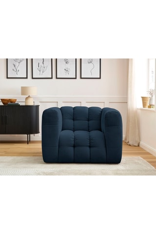 Fauteuil Ulysse - Bleu marine - En tissu