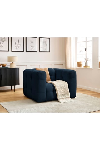 Fauteuil Ulysse - Bleu marine - En tissu