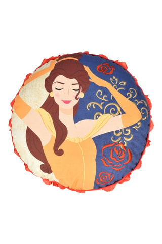 Coussin Roses Belle, La Belle et la Bête Disneyland Paris - Rouge - 38 x 9 cm