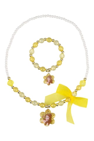 Set collier et bracelet Belle, La Belle et la Bête - Jaune - Dès 3 ans