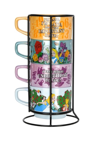 Set de 4 tasses Alice Aux Pays des Merveilles, Disneyland Paris