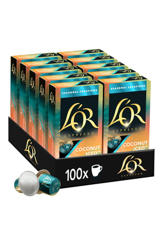 100 capsules - Espresso Coconut Iced - Intensié 5 - 10 x 10 capsules L'Or Espresso