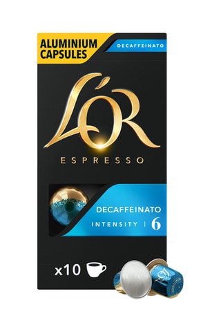 100 capsules - Décaféiné - Intensité 6  - 10 x 10 capsules L'Or Espresso