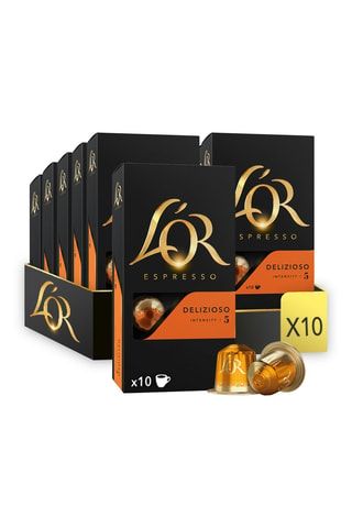 200 capsules - Café Delizios - Intensité 5 - 20 x 10 capsules L'Or Espresso