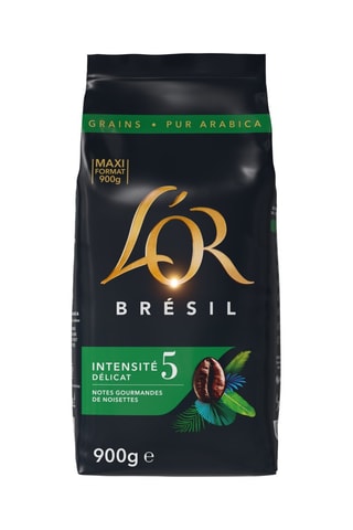 8 x 900 g - Café en grains L'Or Brésil - Intensité 5