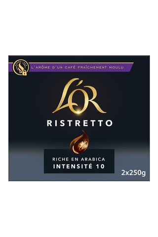 12 x 250 g - Café moulu L'Or Arabica Ristretto - Intensité 10
