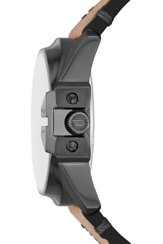 Montre à quartz en cuir Marron et gris