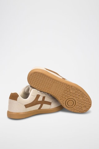 Sneakers platform - Beige chiaro e marrone