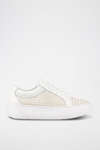 Sneakers platform in pelle - Ecrù