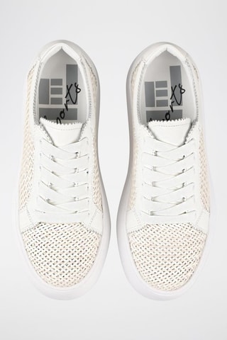 Sneakers platform in pelle - Ecrù