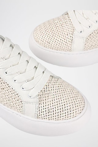 Sneakers platform in pelle - Ecrù