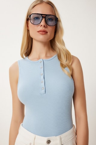 Top - Azul-celeste