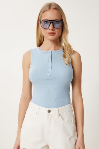 Top - Azul-celeste
