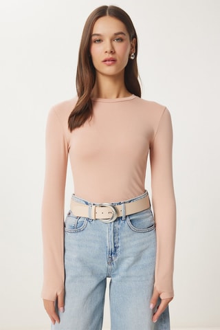 Top slim - Bege