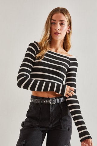 Crop top - Nero e bianco