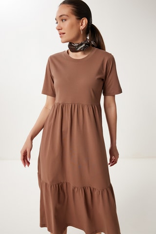 Abito midi - Marrone