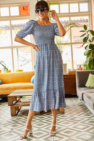 Robe longue - Bleu