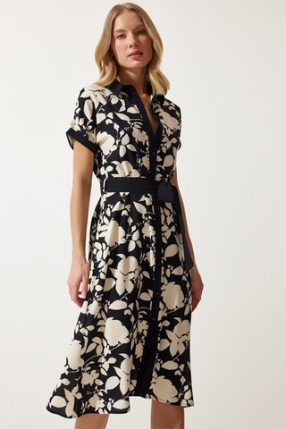 Vestido-camisa - Preto