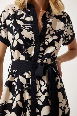 Vestido-camisa - Preto