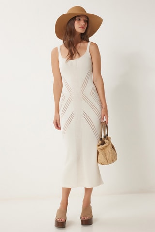 Robe droite - Ecru