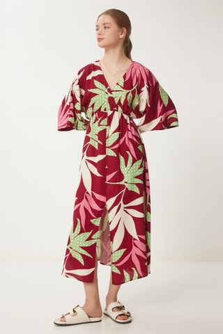 Vestido comprido - Bordô
