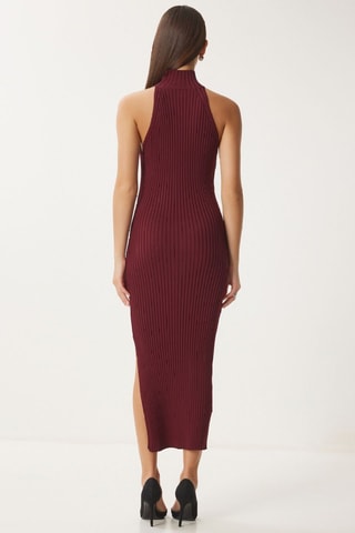 Vestido justo - Bordô