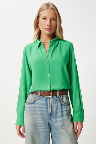 Camicia relaxed - Verde